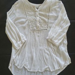 WOMEN ABERCROMBIE AND FITCH WHITE BLOUSE SIZE XS
